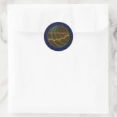 Lotus Horse Moon Runder Aufkleber (Tasche)