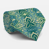 Lotus Ikat Muster - Der weiße Lotus Krawatte (Gerollt)