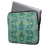 Lotus Ikat Muster - Der weiße Lotus Laptopschutzhülle (Vorderseite Links)