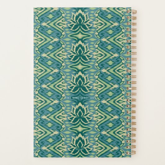Lotus Ikat Muster - Der weiße Lotus Planer (Rückseite)