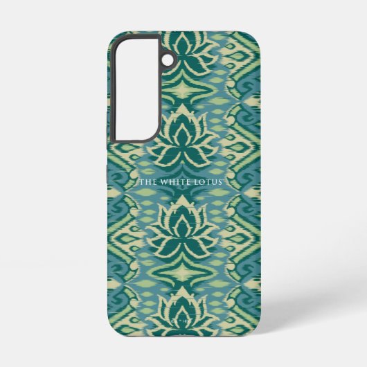 Lotus Ikat Muster - Der weiße Lotus Samsung Galaxy Hülle (Rückseite)
