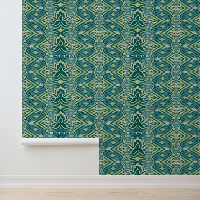 Lotus Ikat Muster - Der weiße Lotus Tapete (Anwendung)