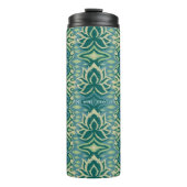 Lotus Ikat Muster - Der weiße Lotus Thermosbecher (Vorderseite)