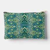 Lotus Ikat Muster - Der weiße Lotus Zubehörtasche (Rückseite)