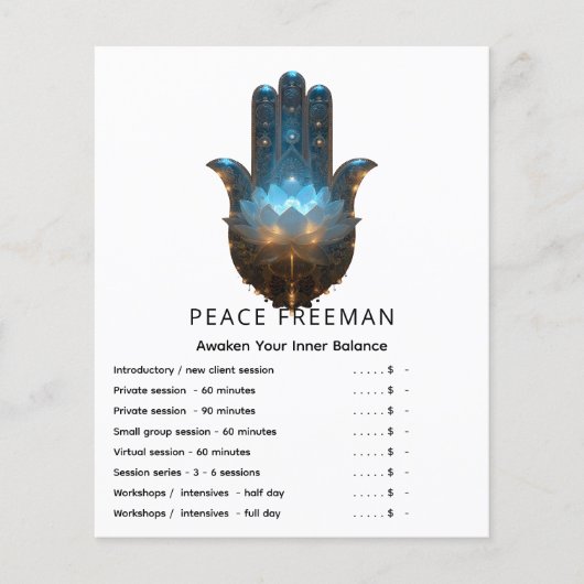 Lotus-Illumination | Hamsa-Hand-Design Flyer (Vorne)