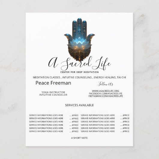 Lotus-Illumination | Hamsa-Hand-Design Flyer (Vorne)