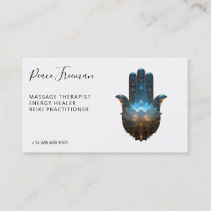 Lotus-Illumination Hamsa-Hand-Design Visitenkarte