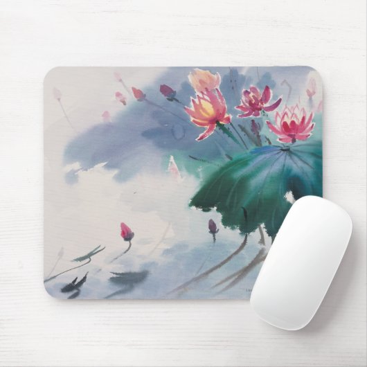 Lotus im Teich Mousepad (Mit Mouse)