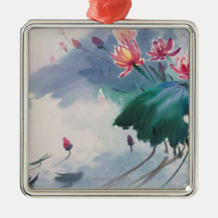 Lotus im Teich Ornament Aus Metall
