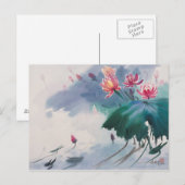Lotus im Teich Postkarte (Vorne/Hinten)