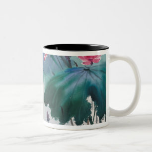 Lotus im Teich Zweifarbige Tasse