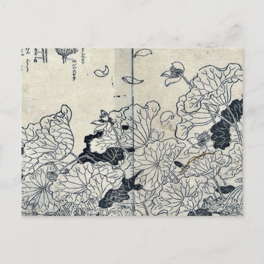 Lotus im Wind von Tachibana,Yasukuni Postkarte (Vorderseite)