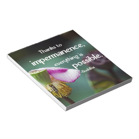 Lotus/Impermanence-Buddhas Lehrangebot Notizblock (angewinkelt)