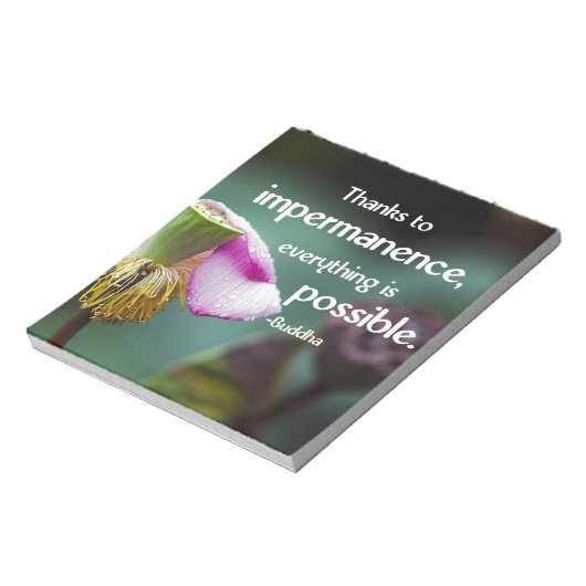 Lotus/Impermanence-Buddhas Lehrangebot Notizblock (Rotiert)