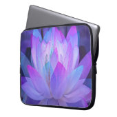 Lotus in Blau... Laptopschutzhülle (Vorderseite Links)