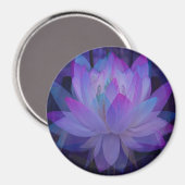 Lotus in Blau... Magnet (Vorderseite/Rückseite)