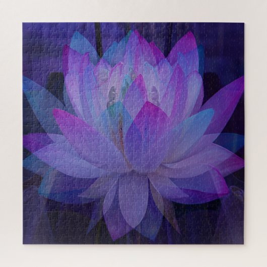 Lotus in Blau... Puzzle (Vertikal)