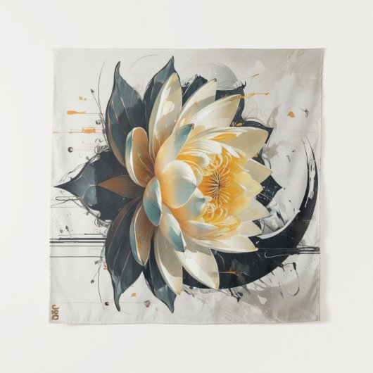 Lotus in Bloom Wandteppich (Vorderseite (Horizontal))