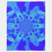 Lotus in Blue Satin Fleece Blanket (Vorderseite)