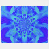 Lotus in Blue Satin Fleece Blanket (Vorderseite (Horizontal))