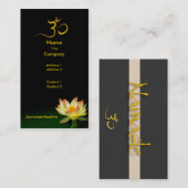 Lotus in Blüte für meditative Heiler Visitenkarte (Vorne/Hinten)