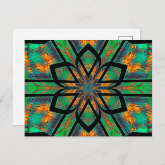 LOTUS IN GLOW 1 POSTKARTE (Vorne/Hinten)