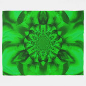 Lotus in Green Satin Fleece Blanket (Vorderseite (Horizontal))