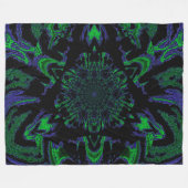 Lotus in Green und Blue Satin Fleece Blanket (Vorderseite (Horizontal))