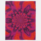 Lotus in Red Satin Fleece Blanket (Vorderseite)