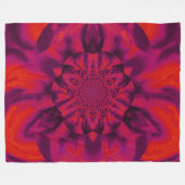 Lotus in Red Satin Fleece Blanket (Vorderseite (Horizontal))