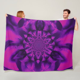 Lotus in rosa und Lila lateinisches Vlies Fleecedecke