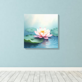 Lotus in Stillgewässern Leinwanddruck