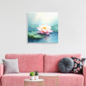 Lotus in Stillgewässern Leinwanddruck (Insitu (Wohnzimmer))