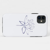 Lotus-Kalligraphie (blau) Case-Mate iPhone Hülle (Rückseite (Horizontal))