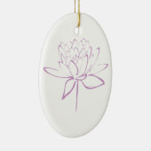 Lotus-Kalligraphie (Lavendel) Keramik Ornament (Rechts)