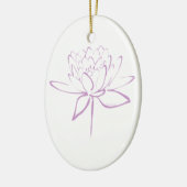 Lotus-Kalligraphie (Lavendel) Keramik Ornament (Links)