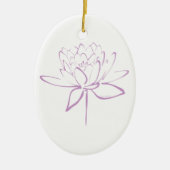 Lotus-Kalligraphie (Lavendel) Keramik Ornament (Vorne)