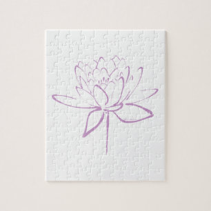Lotus-Kalligraphie (Lavendel) Puzzle