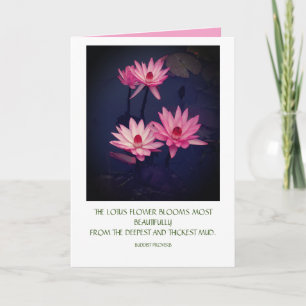 Lotus-Karte mit Zitat Karte