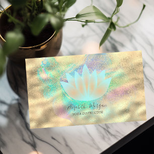 Lotus Konfetti Gold Holografische Tinte Visitenkarte