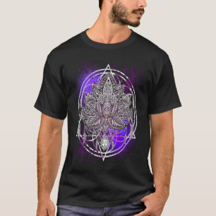 Lotus Kristalle Zen Blume des Lebens Hippie Heilig T-Shirt