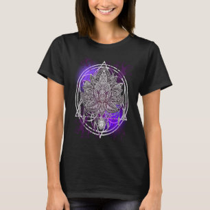 Lotus Kristalle Zen Blume Des Lebens Hippie Heilig T-Shirt