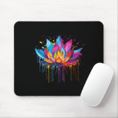 Lotus Kunst, Farbspritzer, Yoga Mousepad (Mit Mouse)