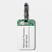 Lotus Lagoon Muster - Der weiße Lotus Gepäckanhänger (Rückseite vertikal)