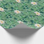 Lotus Lagoon Muster - Der weiße Lotus Geschenkpapier (Ecke)