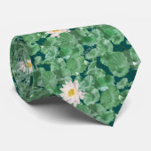 Lotus Lagoon Muster - Der weiße Lotus Krawatte (Gerollt)