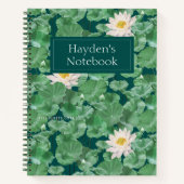 Lotus Lagoon Muster - Der weiße Lotus Notizblock (Vorderseite)