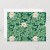 Lotus Lagoon Muster - Der weiße Lotus Postkarte (Vorne/Hinten)