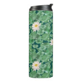 Lotus Lagoon Muster - Der weiße Lotus Thermosbecher (Nach links gedreht)