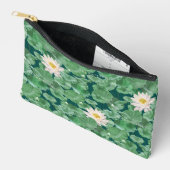 Lotus Lagoon Muster - Der weiße Lotus Zubehörtasche (Offen)